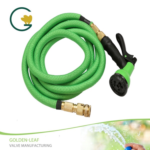 28FT Water Hose Spray Nozzle Expandable Fleksibel Taman Green