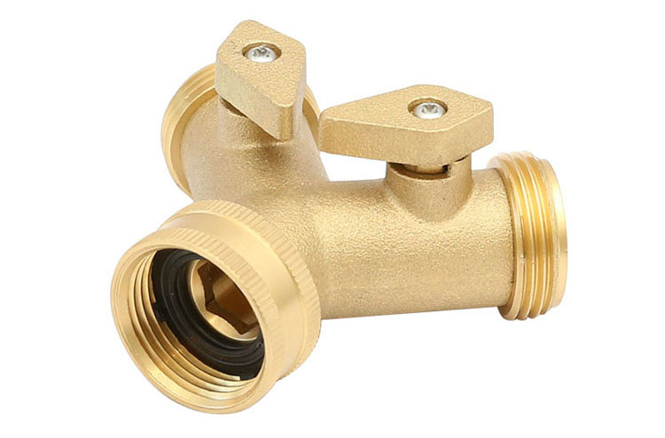 Kuningan 2 Way Garden Hose Connector made in China